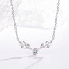 Douyin Same Chain Female S925 Copper Plated 18K Platinum Pendant 100 languages I love your heart -shaped diamonds