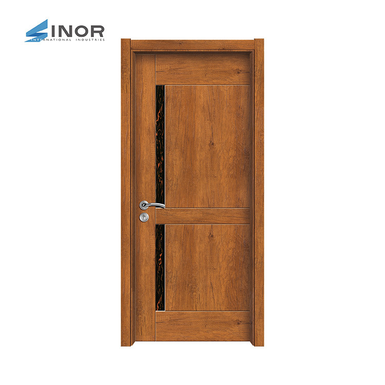 Puerta de dormitorio tallada plana puerta interior simple conjunto completo Puerta de refuerzo ecológico puerta compuesta puerta de cristal de carbono puerta sin pintura