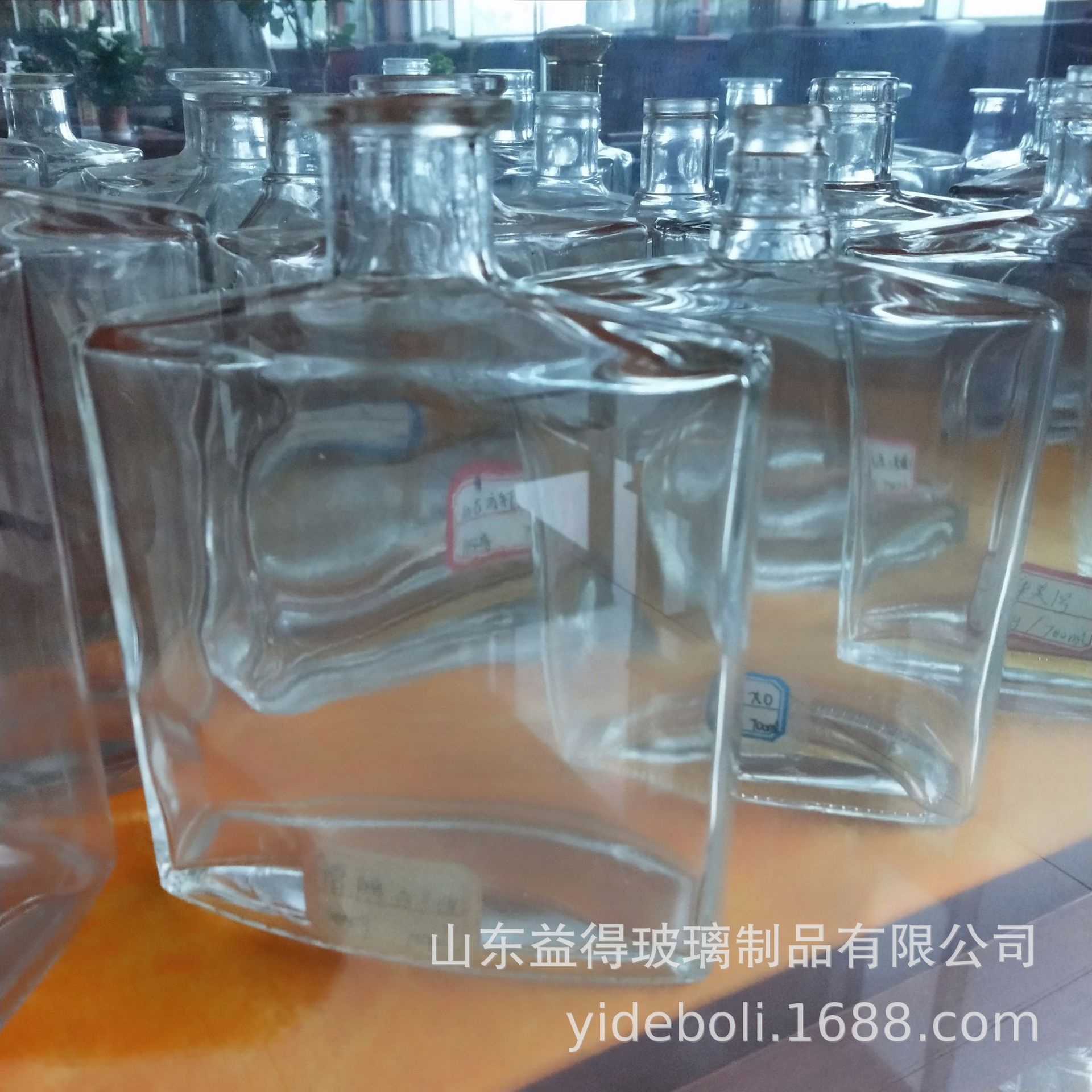 玻璃瓶厂家批发斜肩酒瓶方形玻璃瓶洋酒自酿酒药酒保健酒瓶定做
