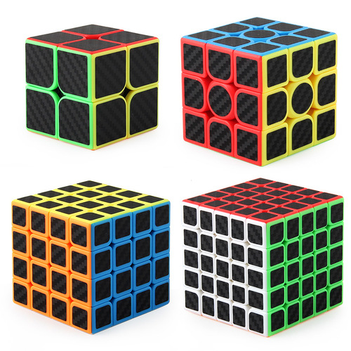 [Magic Dragon Magic Cube] Demonic Cultural Carbon Fiber 2345 Rubik's Cube Frosted First Level Puzzle Rubik's Cube