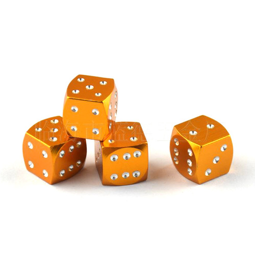 Aluminum alloy dice sieve, dice valve cap, colorful valve cover, universal valve cap tire cap