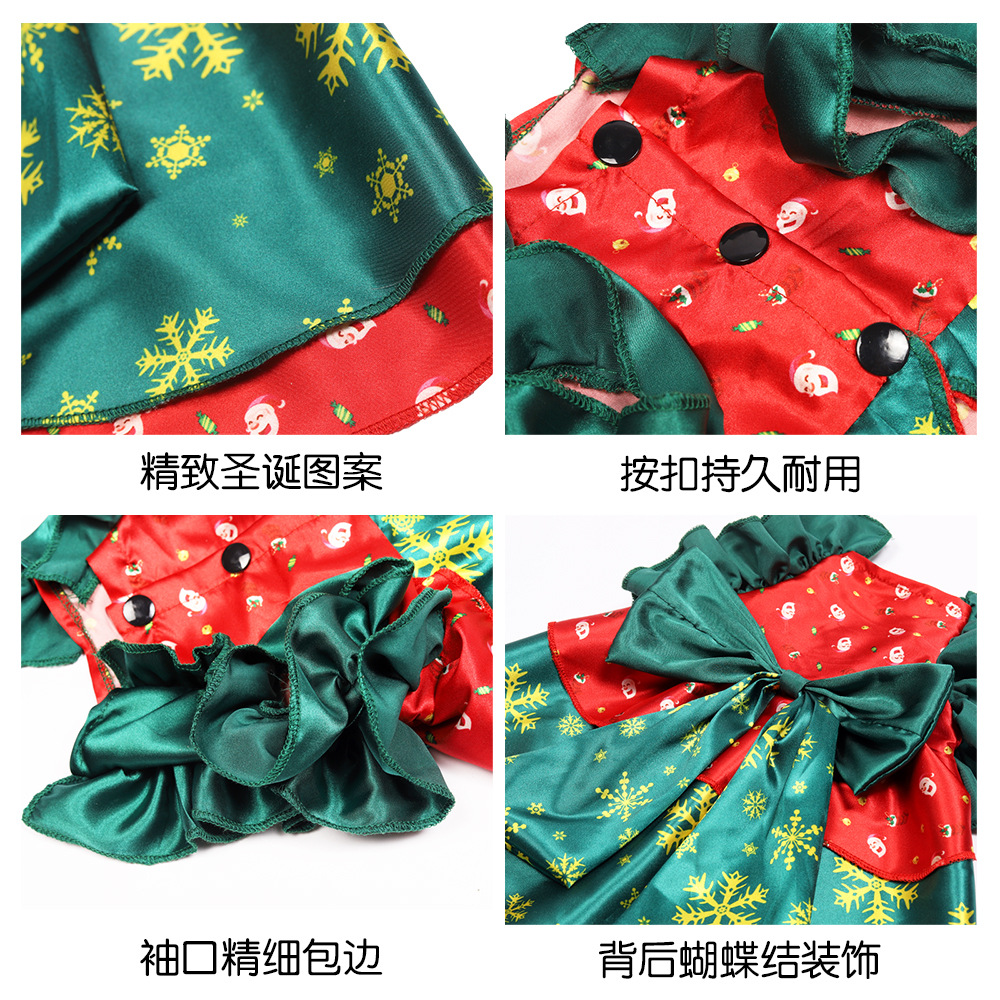 道顿圣诞节亚马逊热销创意宠物衣服变身搞怪猫咪衣服披风猫圣诞裙
