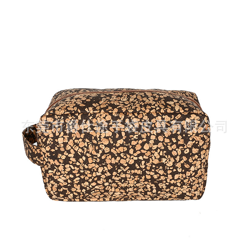 Designer original waterproof cork cosmetic bag new coffee grounds cork wash bag cork gargle bag