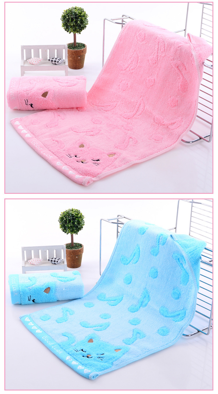 竹纤维绣猫童巾_06