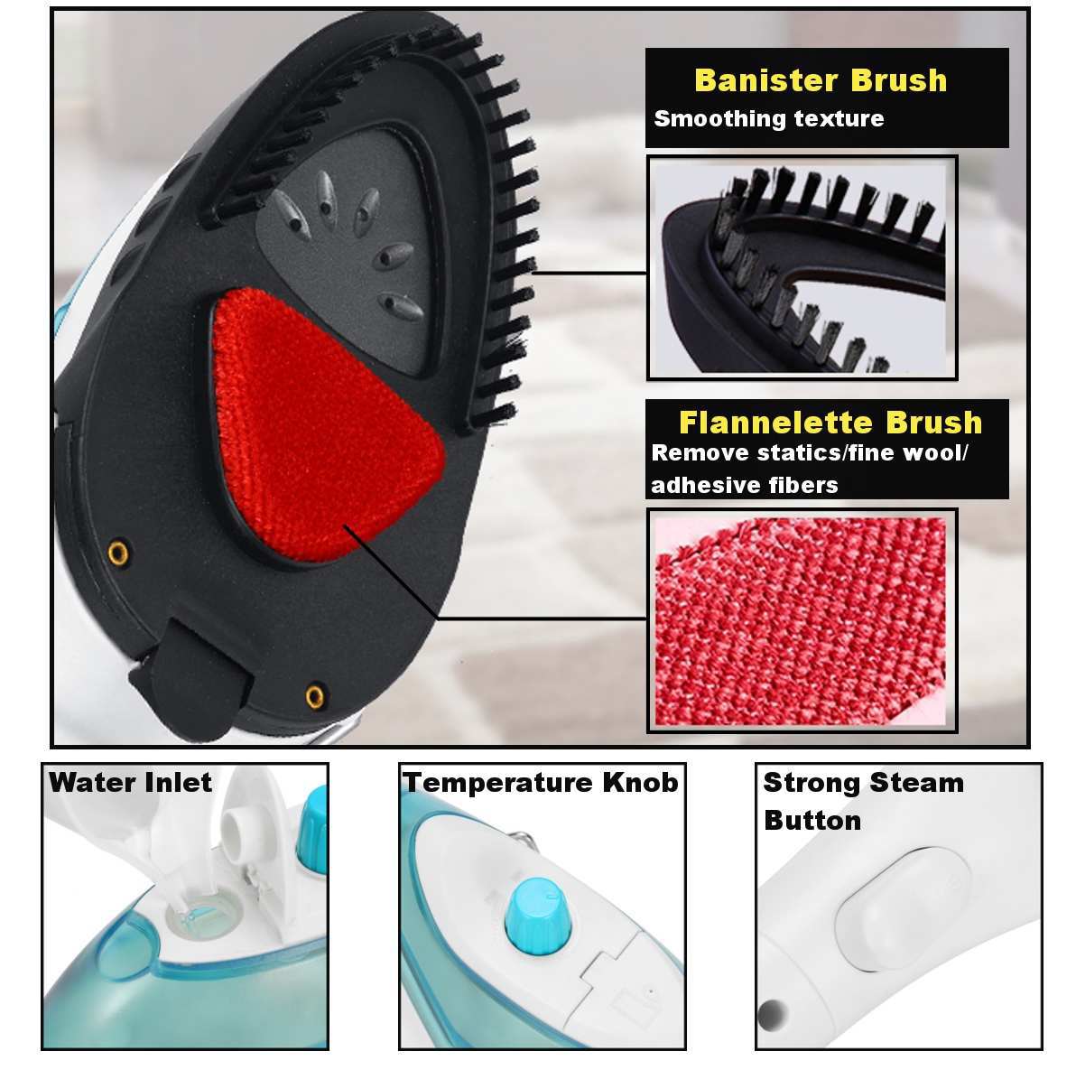 工厂直供手持蒸汽挂烫机900W家用迷你蒸汽熨刷便携式蒸汽电熨斗