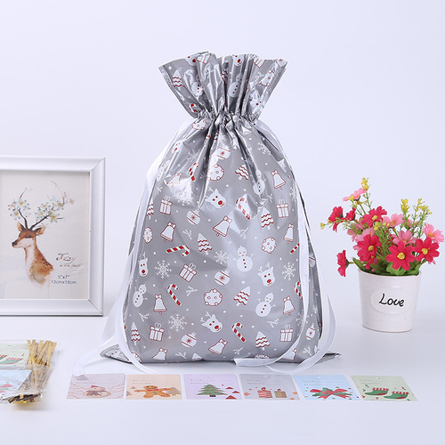 10pcs Drawstring Christmas gift candy bag Christmas Valentine's Day Gift Bag Drawstring gift storage bag