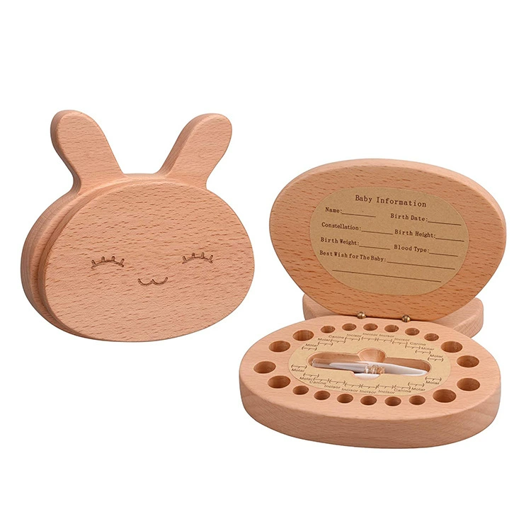 Производители поставляют ящик для хранения сосков из цельного дерева, детский ящик для сбора замены зубов, памятная коробка для новорожденных, волосы плода