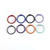 Manufacturer DIY jewelry accessories 30mm iron paint color opening card ring color round keychain flat circle