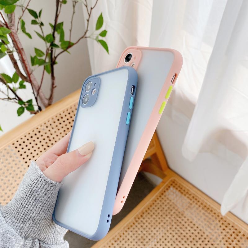 Color Frame Fine Hole Frosted Mobile Phone Case Wholesale Nihaojewelry display picture 6