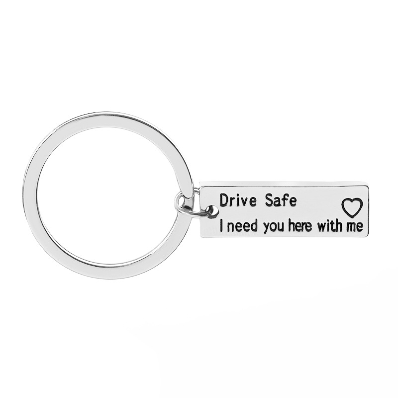 Fashion Explosion Keychain Letters Drive Safe I Needyouhere Safe Driving Keychain Accessories Wholesale Nihaojewelry display picture 8