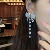 Retro small design earrings, advanced fashionable zirconium, European style, high-quality style, gradient