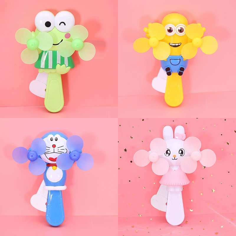 Летние принадлежности мультфильм маленький вентилятор оптом мини-вентилятор с двойной головой медведь ручной вентилятор под давлением новые странные детские подарки