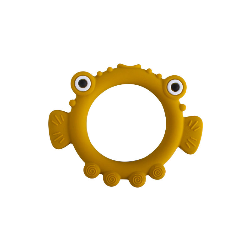 Nuevo pico chupete clip burbuja pescado cabeza grande silicona mordedor bebé silicona molar juguete mordedor chupete cadena