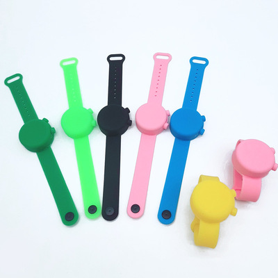 便携免洗洗手液挤压式消毒液手环消毒液硅胶便携式硅胶腕带手环