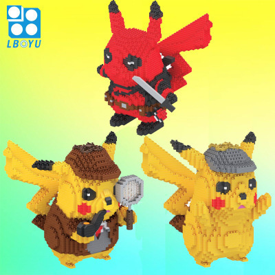 Baiyu Wholesale Tiny Particle Assembled Building Blocks Toy Cartoon Series 7079A-7080A
