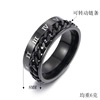 Accessory, ring stainless steel, chain, jewelry, 2023, European style