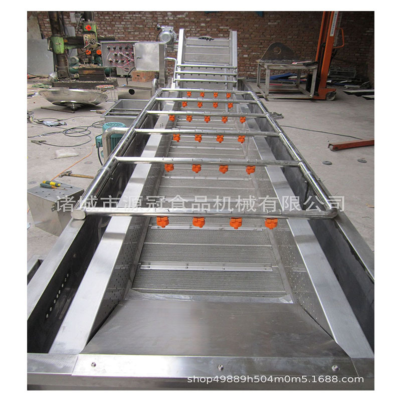 莲藕清洗机果蔬去泥清洗线大枣辣椒藕段清洗设备高压喷淋气泡清洗