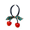 C136 loli hair circle cute big cherry rubber band sweet Douyin same wave dot bow dot jerk coat band hair tide