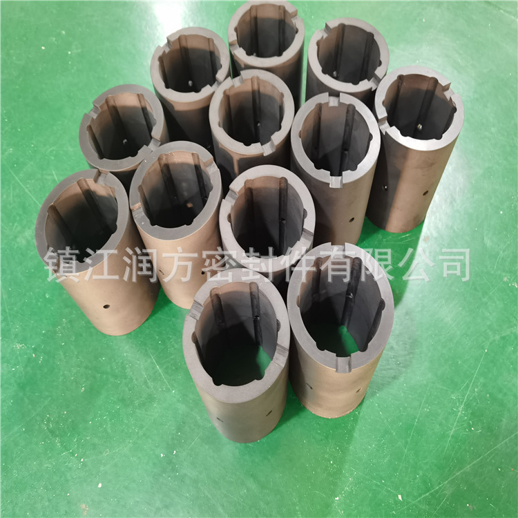 聚四氟乙烯碳纤维轴套 打孔四氟套管 防磨损 防酸碱 防腐蚀 机械