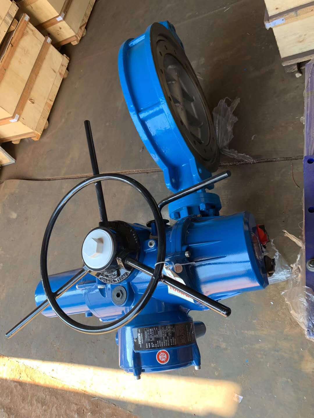 【上海科耐迪品牌】D973H电动对夹蝶阀 非侵入式智能型电动执行器