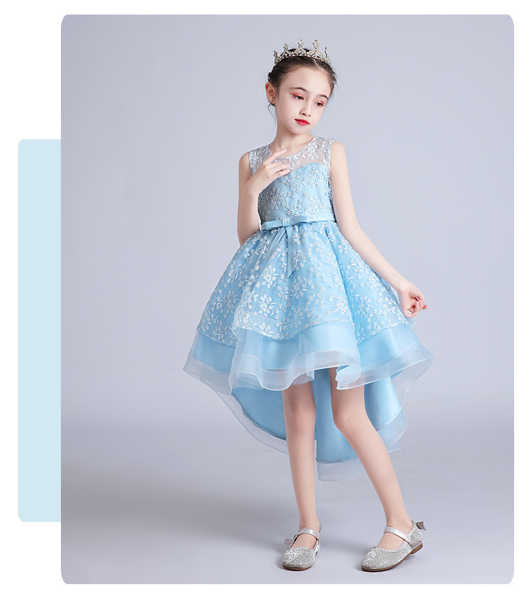 Princess Solid Color Polyester Girls Dresses display picture 1
