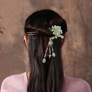 Chinese Hanfu Hair accessories Handmade ancient Han Costume Accessories hairpin headdress small Qing hairpin with cheongsam dance hairpin