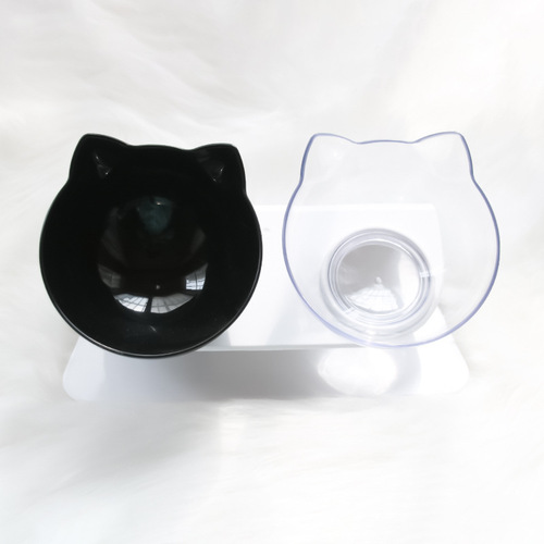 Cat Bowl Dog Bowl Cat and Dog Double Bowls Anti-Slip Pet Cat Bowl Cat Food Bowl Meal Bowl Protecting Cervical Vertebrae 