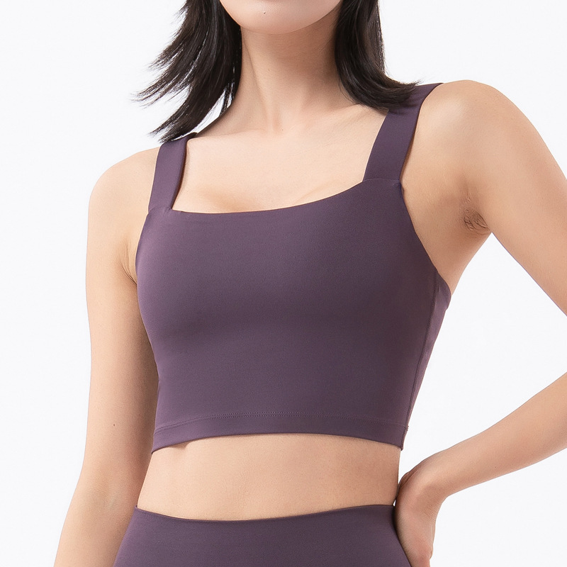 2022 nuevo desnudo empuja hacia arriba a prueba de golpes deportes Chaleco de las mujeres Honda profunda U belleza espalda yoga chaleco deportivo sujetador