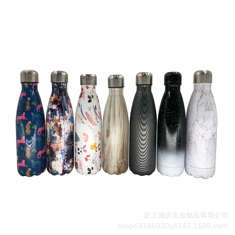 新款创意可乐瓶漆转印热升华不锈钢保温杯户外运动水杯广告礼品杯