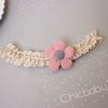 Children's knitted headband, elastic hair accessory, 2021 collection, Korean style, flowered, wholesale