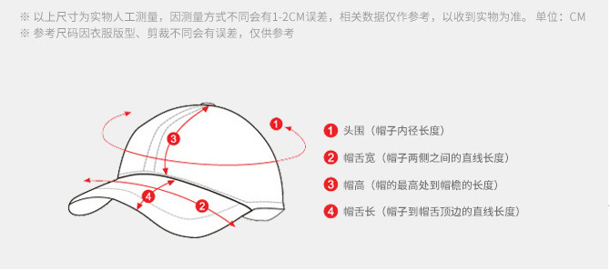 新款女士防晒帽纯色加大男士黑色遮阳棒球帽韩国户外运动鸭舌帽子详情1
