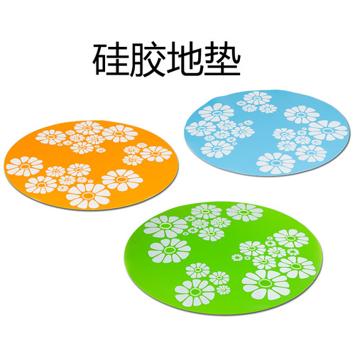 Pet water dispenser accessories silicone floor mat three colors optional filter cotton socket plug water pump pet light flower