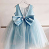 Autumn small princess costume, children's elegant cute evening dress sleevless, special occasion clothing