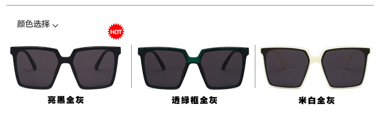 Square Big Frame Sunglasses  New  Black Frame  Sunglasses Street Shot Glasses Nihaojewelry Wholesale display picture 2