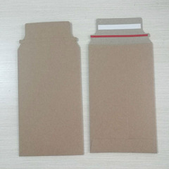 Vintage blank kraft paper envelope bag with tape strip tear strip wholesale paper bag envelope bag packaging file bag 