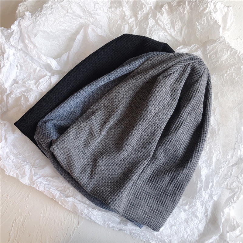 Women's Pleated Skullies And Beanies Solid Colour Versatile Style_voghion.com