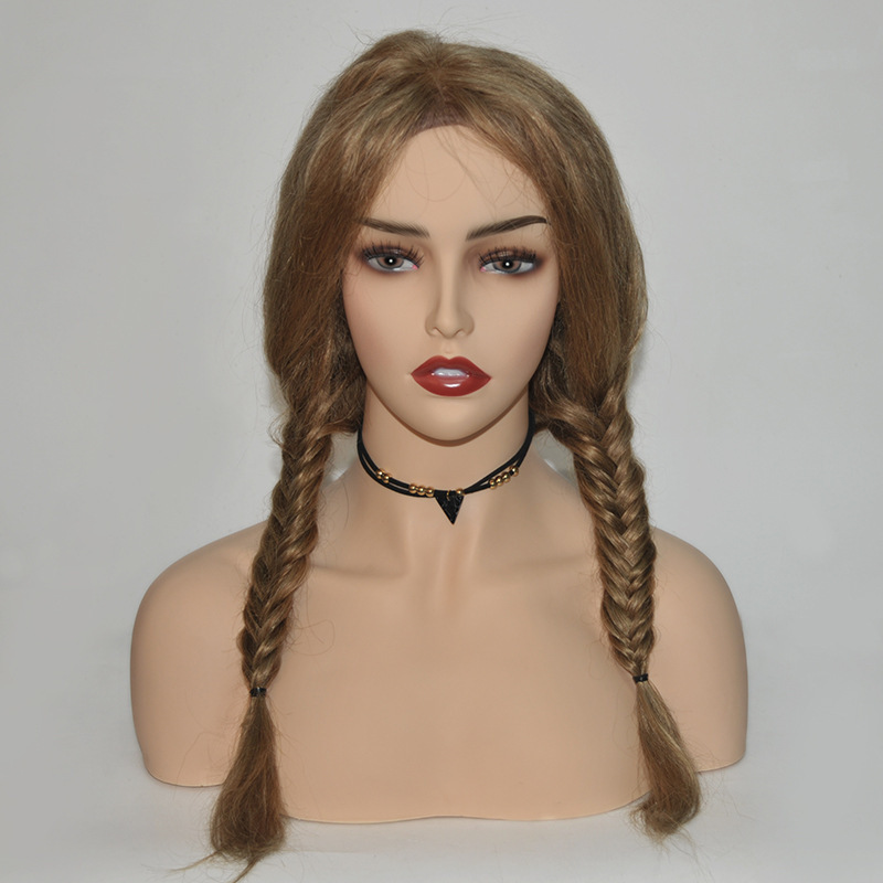 Double-shoulder mannequin head wig displ...