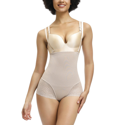 性感蕾丝塑身裤 吊带连体塑身衣 女士收腹塑形美体衣MT190043|ms