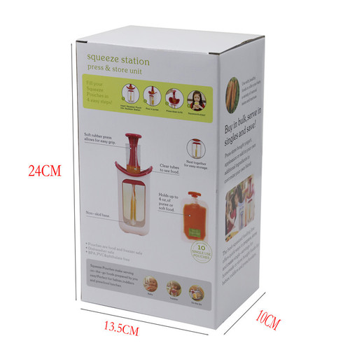 Shenzhen Factory Fresh Juiced Children's Fruit Pulp and Juice Squeeze Presser Home Kitchen Dividing and Packaging Machine Infant Manual Baby Food Maker