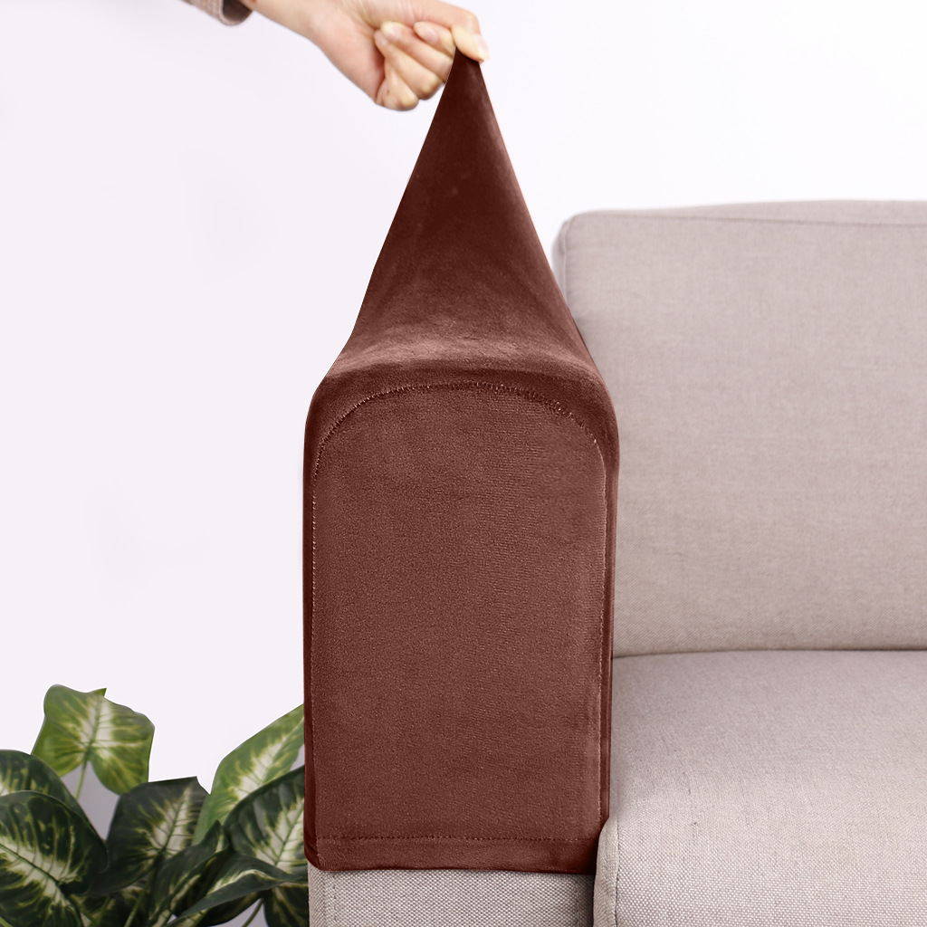 2021 new sofa armrests high-elastic silver fox velvet plush armrests a pair of spot goods wholesale removable