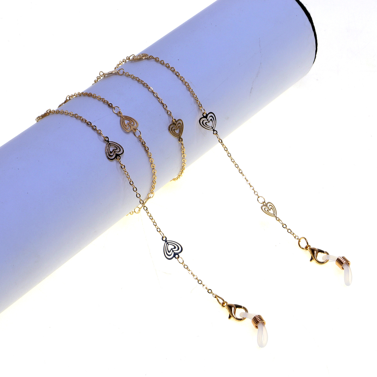 15g Weight Metal Material Hot Fashionable Simple Golden Hollow Peach Heart Glasses Chain Chain Glasses Chain Wholesale Nihaojewelry 3