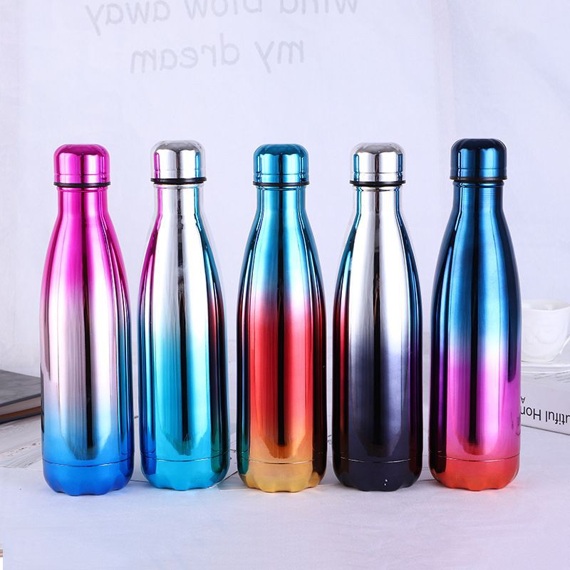 Thermos Cup Gradient Plating Water Cup S...