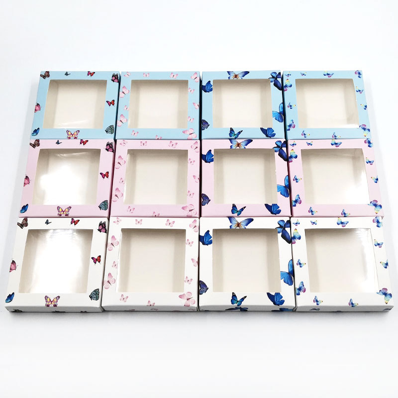 Neue Platz Schmetterling Fenster Falsche Wimpern Karte Papier Box display picture 3