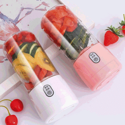 夏季便携式家用小型迷你果汁机 410ml无线充电创意礼品榨汁杯批发