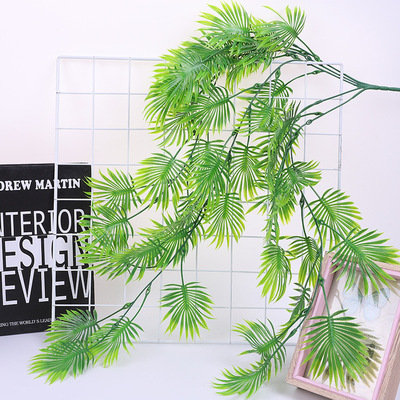 仿真植物壁挂吊籃花藝仿真植物藤條假植物牆綠植牆面綠化裝飾垂吊