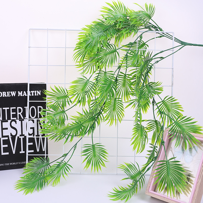 仿真植物壁挂吊籃花藝仿真植物藤條假植物牆綠植牆面綠化裝飾垂吊