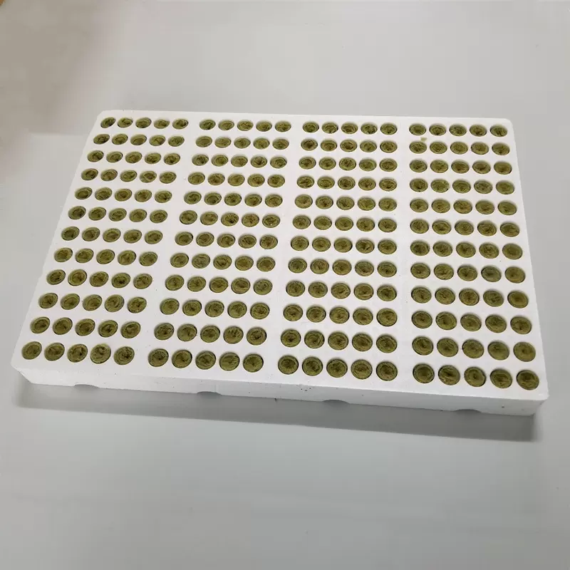 荷兰原装grodan圆柱形无土栽培基质播种育苗塞农用岩棉配托盘