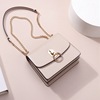 Small CK Baobaonv 2020 new pattern genuine leather Female bag One shoulder Messenger Chain bag fashion Lock catch Organ Small square package