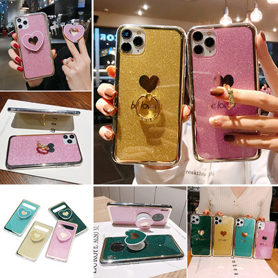 电镀爱心适用P40pro手机壳华为mate30指环扣nova7/6荣耀20畅享10p|ms