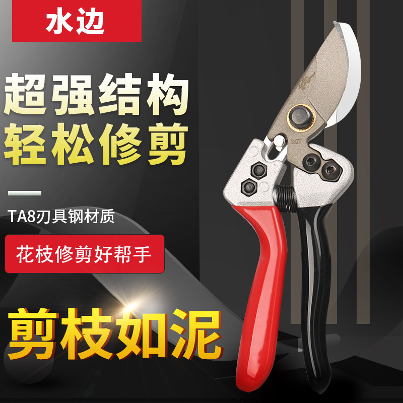 水边省力树枝剪果枝剪园艺剪花木剪台湾园林剪刀绿化手动小修枝剪
